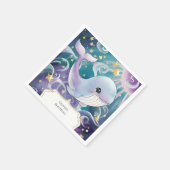 Einfach unter dem Meereskids-Wal zum Geburtstag Serviette (Ecke)