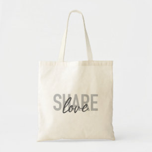 Einfach, urban, trendy, moderner Typ Share Love Tragetasche