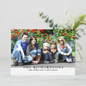 Einfach US Foto-Urlaubskarte Feiertagskarte (Stehend Vorderseite)