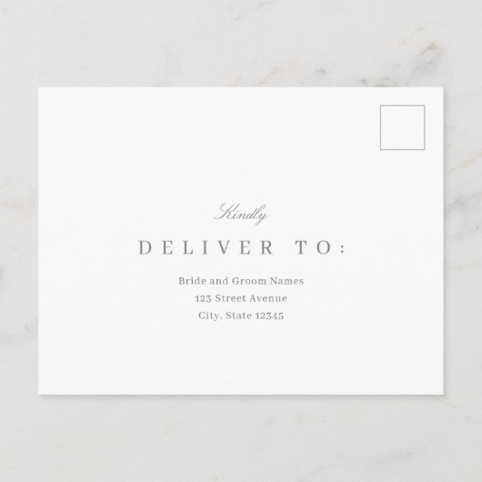 Einfach vereinte EDITABLE-FARBE-UAWG-Antwortkarte Postkarte (Rückseite)