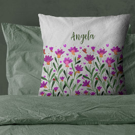 Einfach vergessen Sie mich nicht Blume Name Throw Kissen