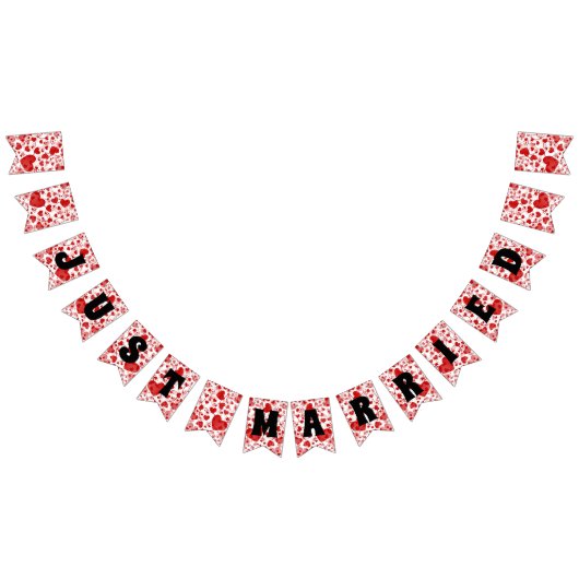 EINFACH VERHEIRATET - Muster der Herz-Liebe 2 Wimpelkette (Alle)