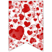 EINFACH VERHEIRATET - Muster der Herz-Liebe 2 Wimpelkette (Zweite Fahne)