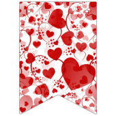 EINFACH VERHEIRATET - Muster der Herz-Liebe 2 Wimpelkette (Erste Fahne)