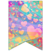 EINFACH VERHEIRATET - Muster für die Herz-Liebe 3 Wimpelkette (Zweite Fahne)