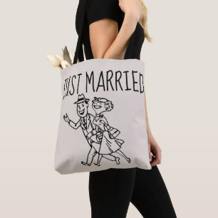 EINFACH VERHEIRATETE WEDD RETRO GIFT TASCHE PURSE