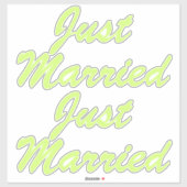 EINFACH VERHEIRATETE XL-Autokleber (2) - HONEYDEW Aufkleber (Blatt)