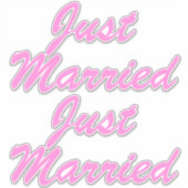 EINFACH VERHEIRATETE XL-Autokleber (2) - KARNATION Aufkleber (Vorderseite)