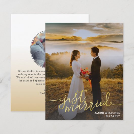 Einfach verheiratetes Foto (Vorne/Hinten)