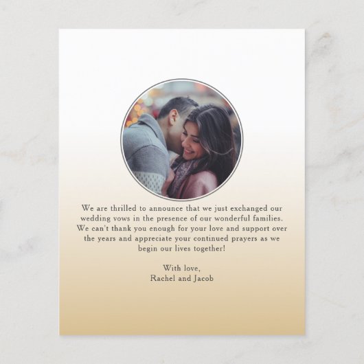 Einfach verheiratetes Foto (Rückseite)