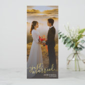 Einfach verheiratetes Foto Einladung (Stehend Vorderseite)