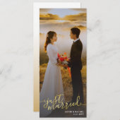 Einfach verheiratetes Foto Einladung (Vorne/Hinten)