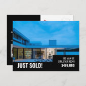 Einfach verkaufte Postkarte - Schwarz-modern (Vorne/Hinten)