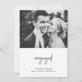 Einfach Verlobt | Verlobung des Minimalistischen F Ankündigung (Vorderseite)