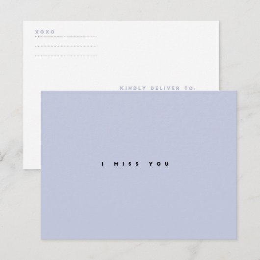 Einfach VERMISSTE Postkarte (Vorne/Hinten)