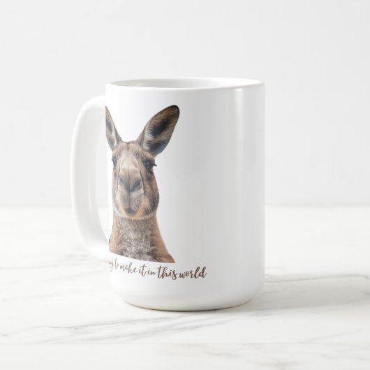 Einfach versuchen, es in dieser Welt lustiges Tier Kaffeetasse (Vorderseite Links)