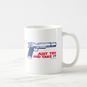 Einfach versuchen Sie und nehmen Sie ihm Tasse