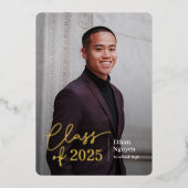 Einfach vertrauensvoller Abschluss Folieneinladung (Vorderseite)