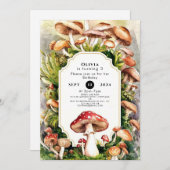 Einfach verzaubert Pilz Geburtstag Einladung (Vorne/Hinten)