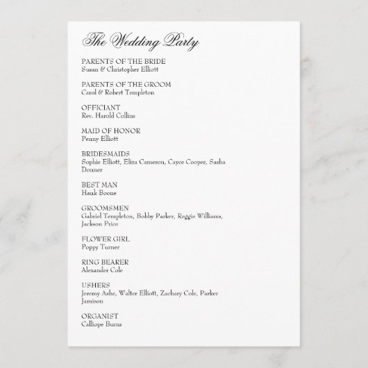 Einfach, vielseitig, elegant, schwarz und weiß programm (Rückseite)