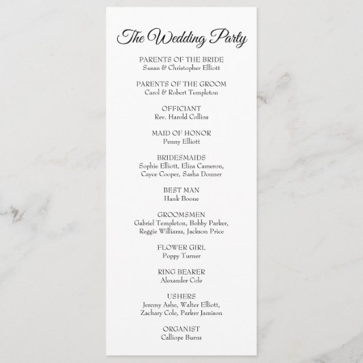 Einfach, vielseitig, elegant, schwarz und weiß programm (Rückseite)