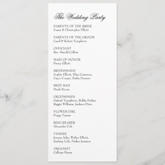 Einfach, vielseitig, elegant, schwarz und weiß programm (Rückseite)