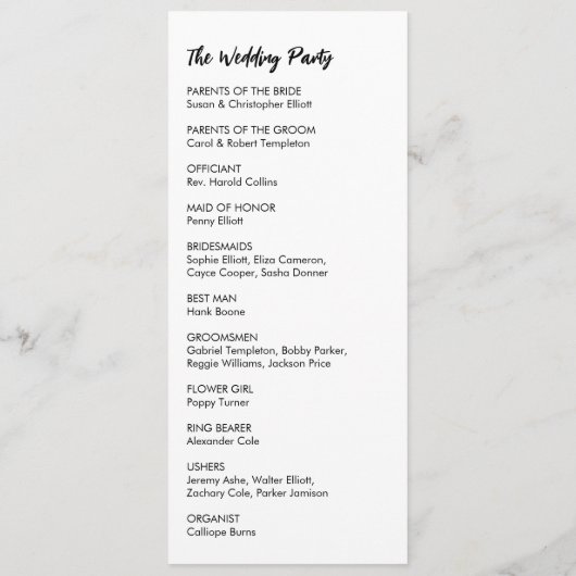 Einfach, vielseitig, Lässig Schwarz und Weiß Programm (Rückseite)