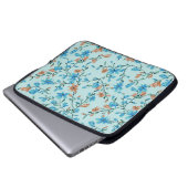 Einfach Vintag: Blumenmuster Laptopschutzhülle (Vorne Knopf)