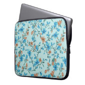 Einfach Vintag: Blumenmuster Laptopschutzhülle (Vorderseite Links)