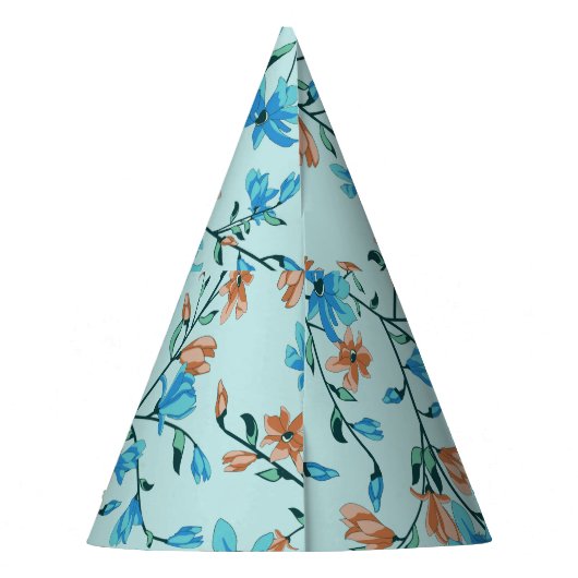 Einfach Vintag: Blumenmuster Partyhütchen (Rückseite)