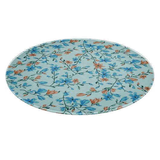 Einfach Vintag: Blumenmuster Schneidebrett (Ecke)