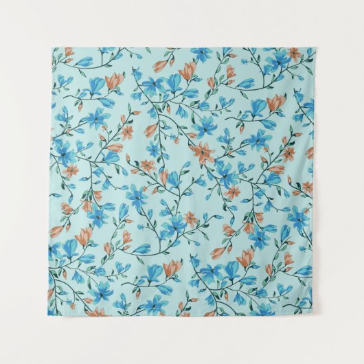 Einfach Vintag: Blumenmuster Wandteppich (Vorderseite)