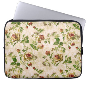 Einfach Vintage antike Hütte Rose Laptopschutzhülle