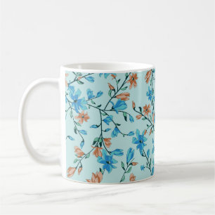 Einfach Vintage: Florales Stoffmuster Kaffeetasse