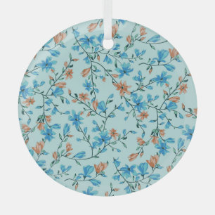 Einfach Vintage: Florales Stoffmuster Ornament Aus Glas