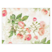 Einfach Vintages Viktorianisches rosa Blumendesign Tischdecke (Vorderseite (Horizontal))