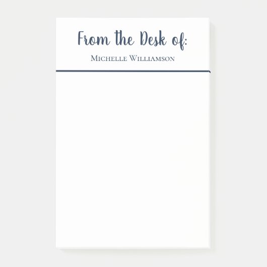 Einfach vom Schreibtisch aus Elegantes Skript Post-it Klebezettel (Vorderseite)