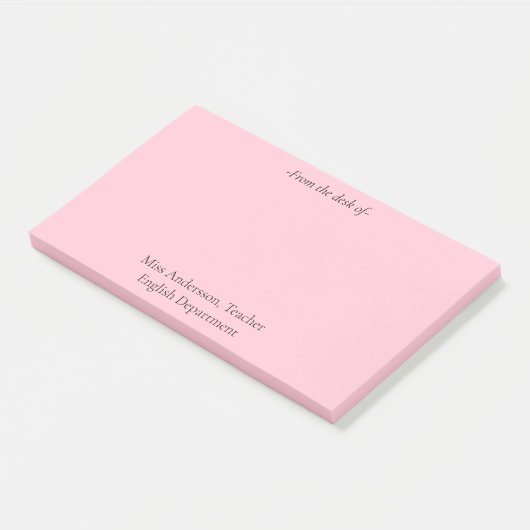 Einfach vom Schreibtisch des Lehrers Post-it Klebezettel (angewinkelt)