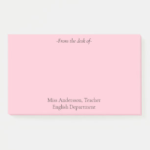 Einfach vom Schreibtisch des Lehrers Post-it Klebezettel