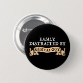 Einfach Von Genealogie Abgelenkt Button (Vorne & Hinten)
