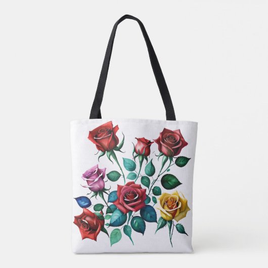 Einfach von Ihnen angeregt Wasser Farbe Rose Tasch Tasche (Rückseite)