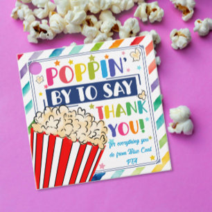 einfach vorbei sagen Dank Popcorn Freiwilligen Geschenkanhänger