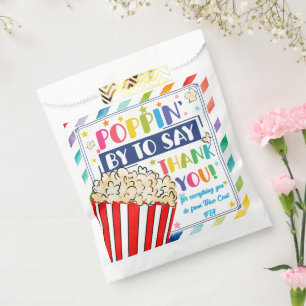einfach vorbei sagen Dank Popcorn Freiwilligen Geschenktütchen