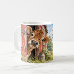 Einfach Vorbeischauen Kuh Kaffeetasse