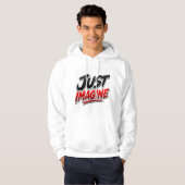 Einfach Vorstellen Typografie Hoodie (Vorne ganz)