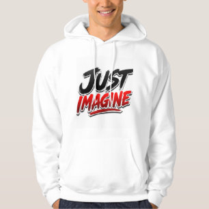 Einfach Vorstellen Typografie Hoodie