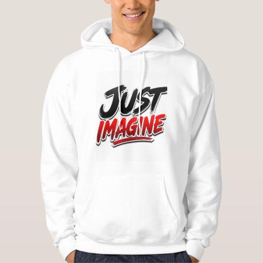 Einfach Vorstellen Typografie Hoodie (Vorderseite)