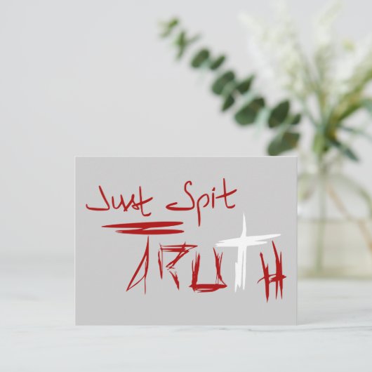 Einfach Wahrheit ausdrücken Postkarte (Stehend Vorderseite)