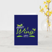 Einfach warten - Grasshopper Behalte, Zitat zu pro Karte (Gelbe Blume)