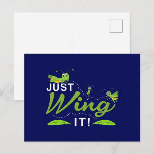 Einfach warten - Grasshopper Behalte, Zitat zu pro Postkarte
